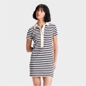 Universal Thread Navy and Cream Striped Mini Dress